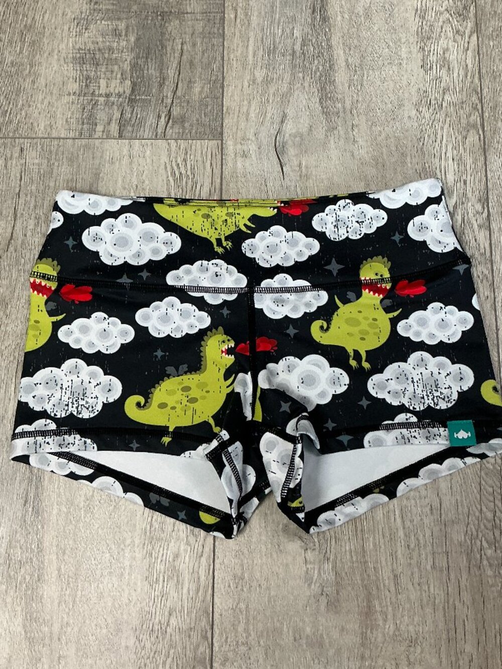 WodBottom Dinosaur T-Rex CrossFit Shorts Small Discontinued Shorties - Picture 2 of 11